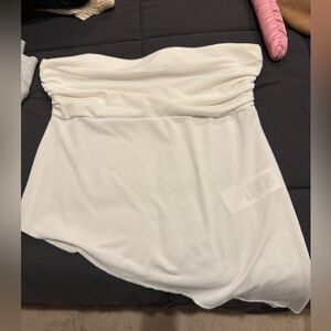 White Strapless Top Urban Outfitters